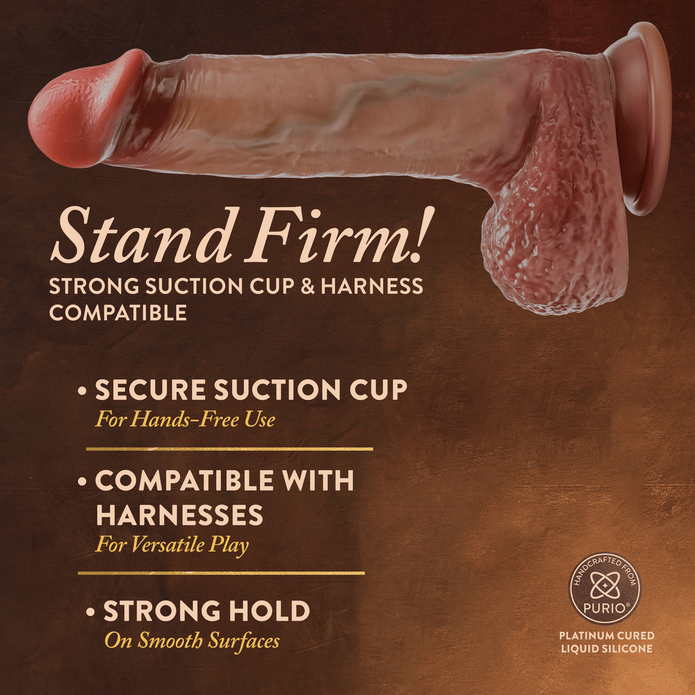 Blush Renaissance Raphael 9.5 Inch Sliding Foreskin Dildo with Squeezable Balls (Tan) features and key selling points