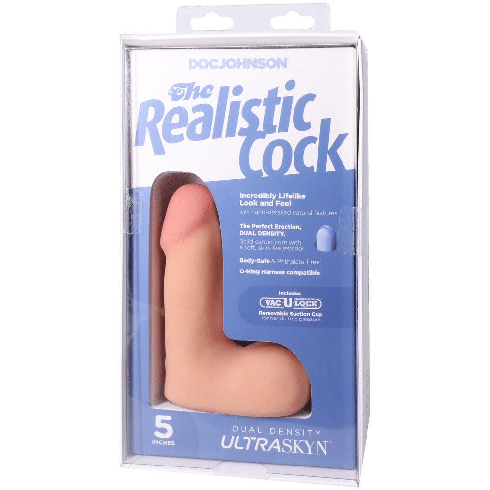 5\" REALISTIC COCK W/ BALLS - ULTRASKYN - VANILLA