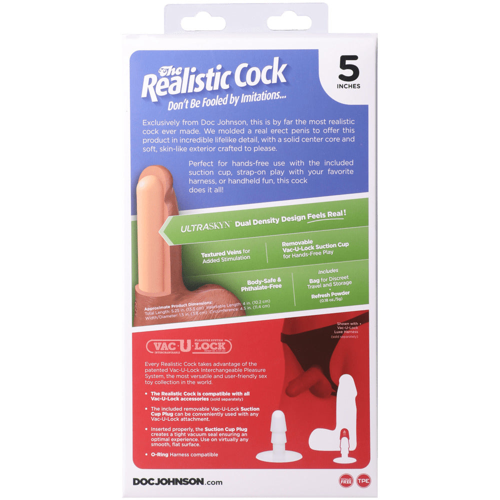 5\" REALISTIC COCK W/ BALLS - ULTRASKYN - VANILLA