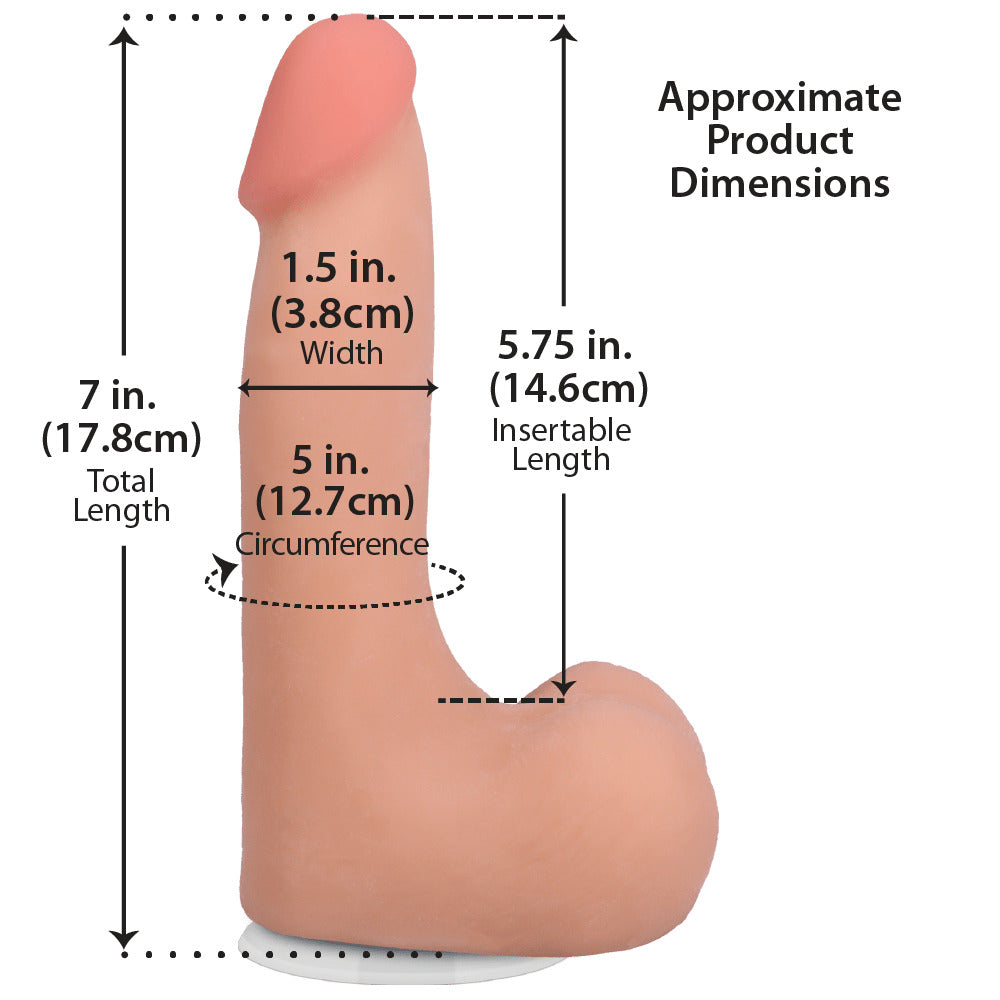 7\" REALISTIC COCK W/ BALLS - ULTRASKYN - VANILLA