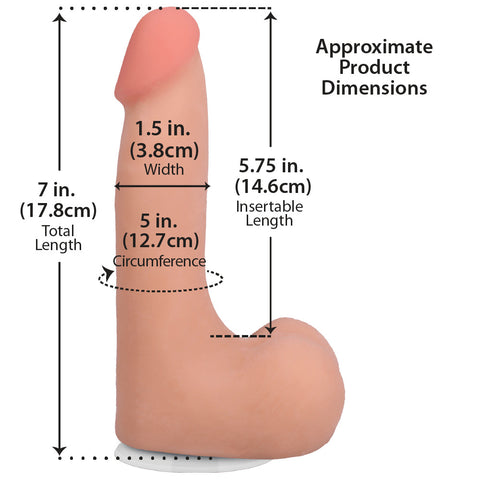 7\" REALISTIC COCK W/ BALLS - ULTRASKYN - VANILLA