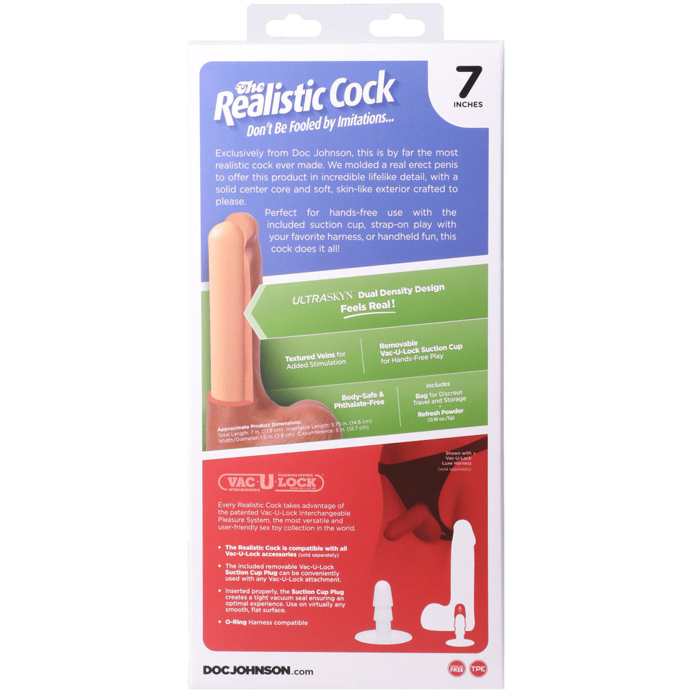 7\" REALISTIC COCK W/ BALLS - ULTRASKYN - VANILLA