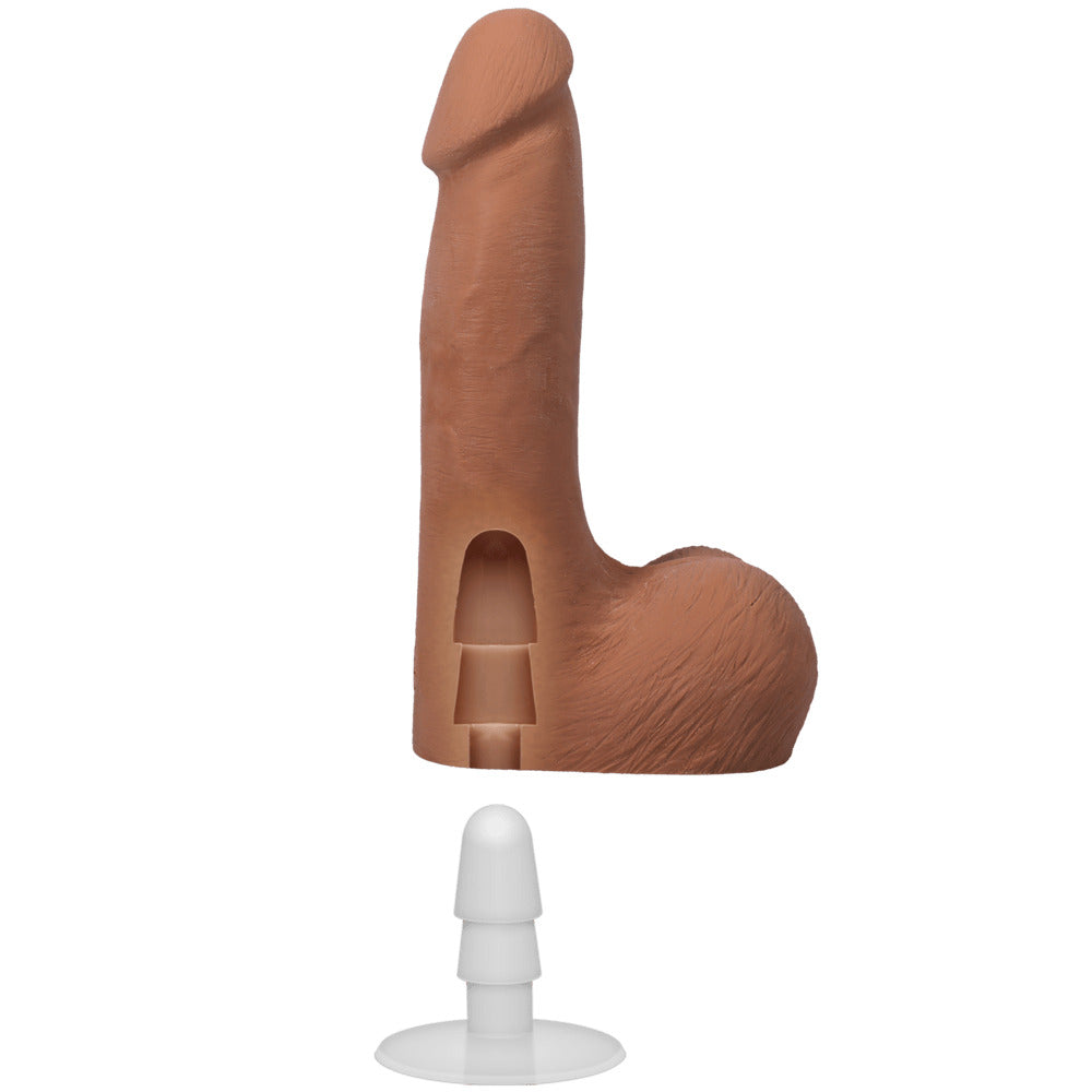 7\" REALISTIC COCK W/ BALLS - ULTRASKYN - CARAMEL