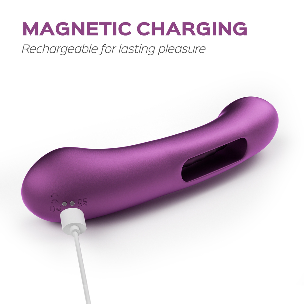Honey Play Box Tempo App-Controlled G-Spot Vibrator with power cord plugged in
