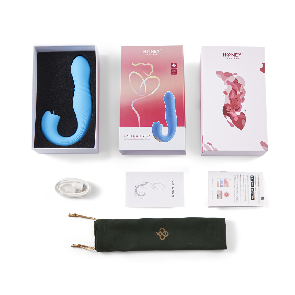 Honey Play Box Joi Thrust 2 App-Controlled Thrusting Rabbit Vibrator hero image – product on a white background