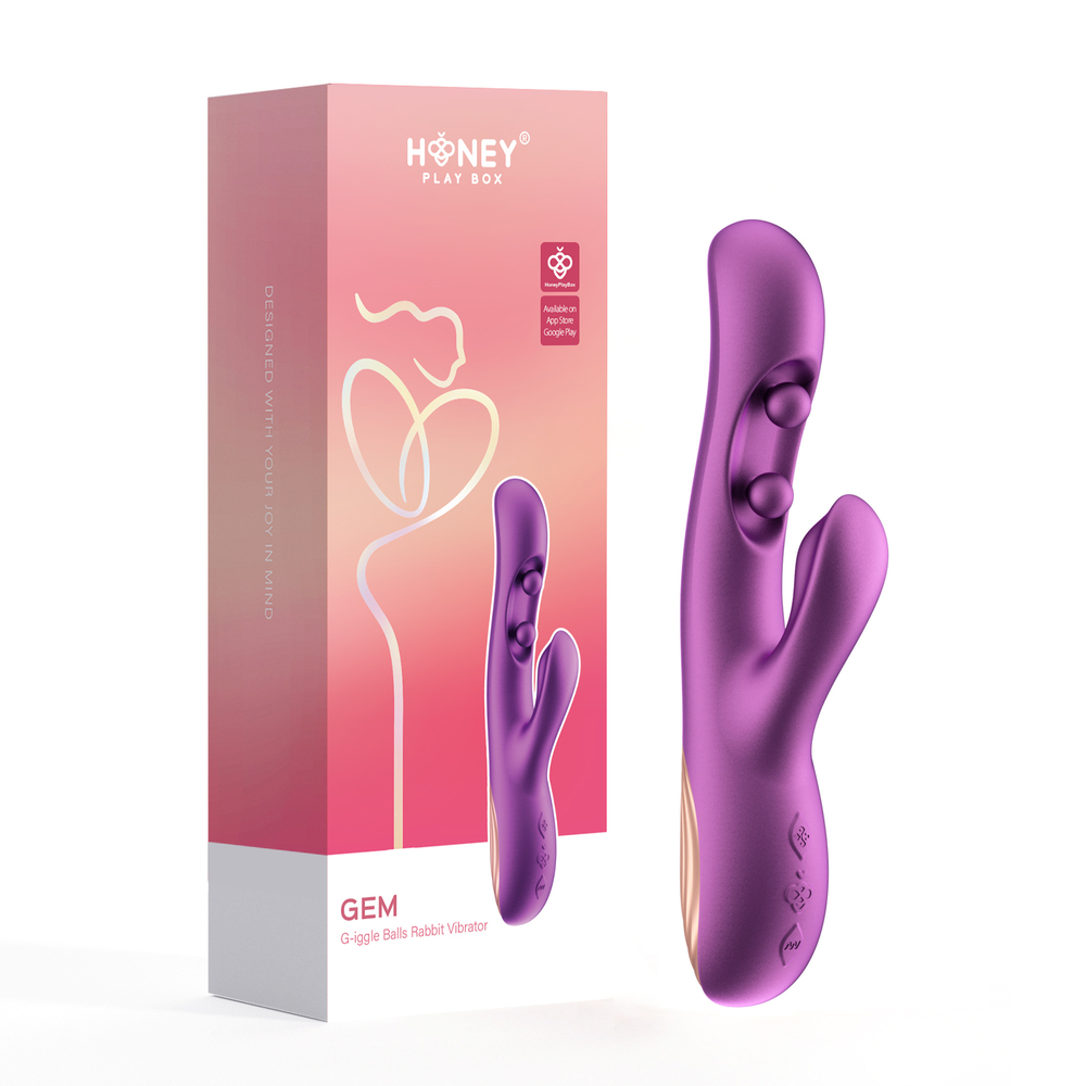Honey Play Box Gem App-Controlled Twin Balls Rabbit Vibrator box