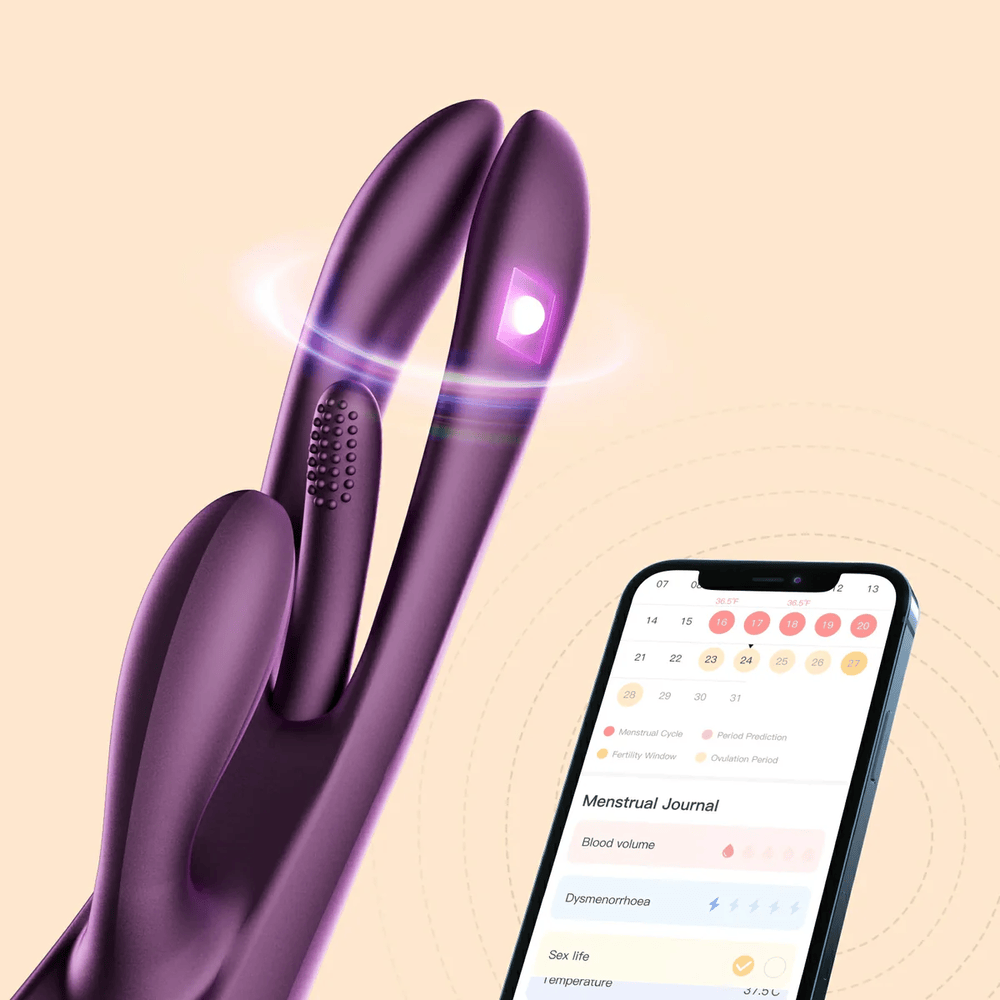 Honey Play Box Terri App-Controlled Rabbit Vibrator with smartphone app screen
