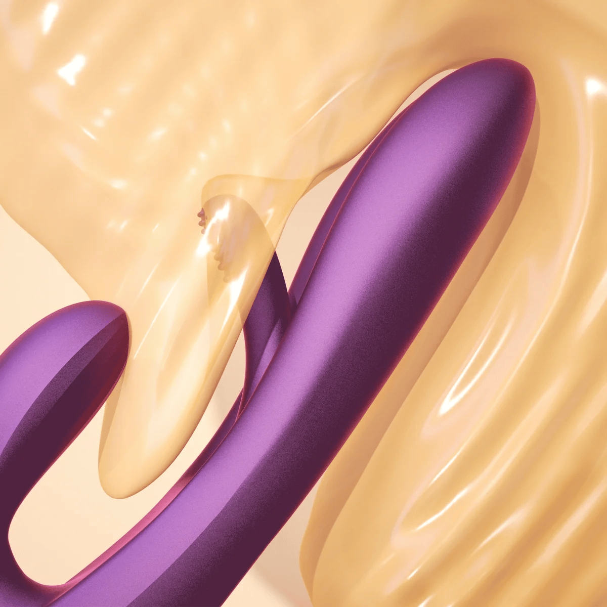 Honey Play Box Terri App-Controlled Rabbit Vibrator animated diagram showing internal external stimulation