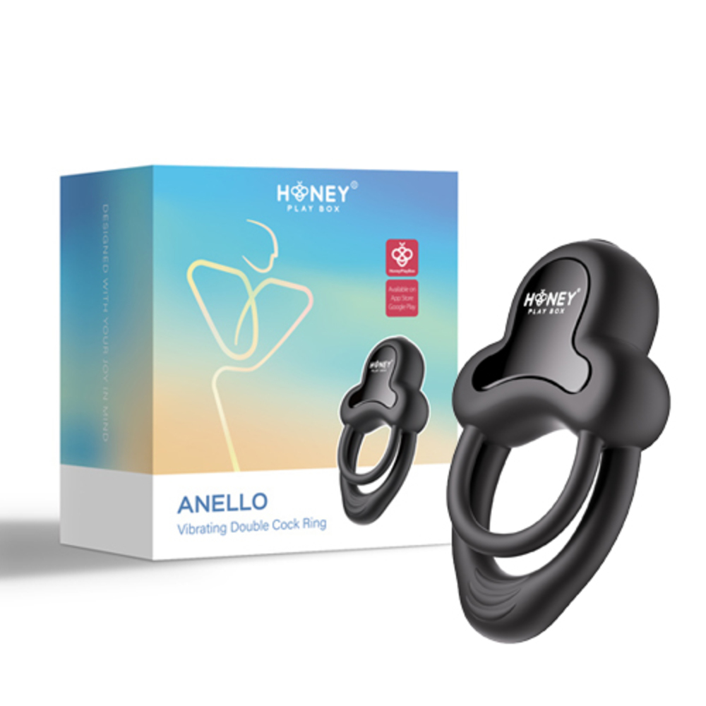 Honey Play Box Anello App-Controlled Vibrating Double Cock Ring Amazing Intimate Essentials Honey Play Box Anello App-Controlled Vibrating Double Cock Ring Amazing Intimate Essentials