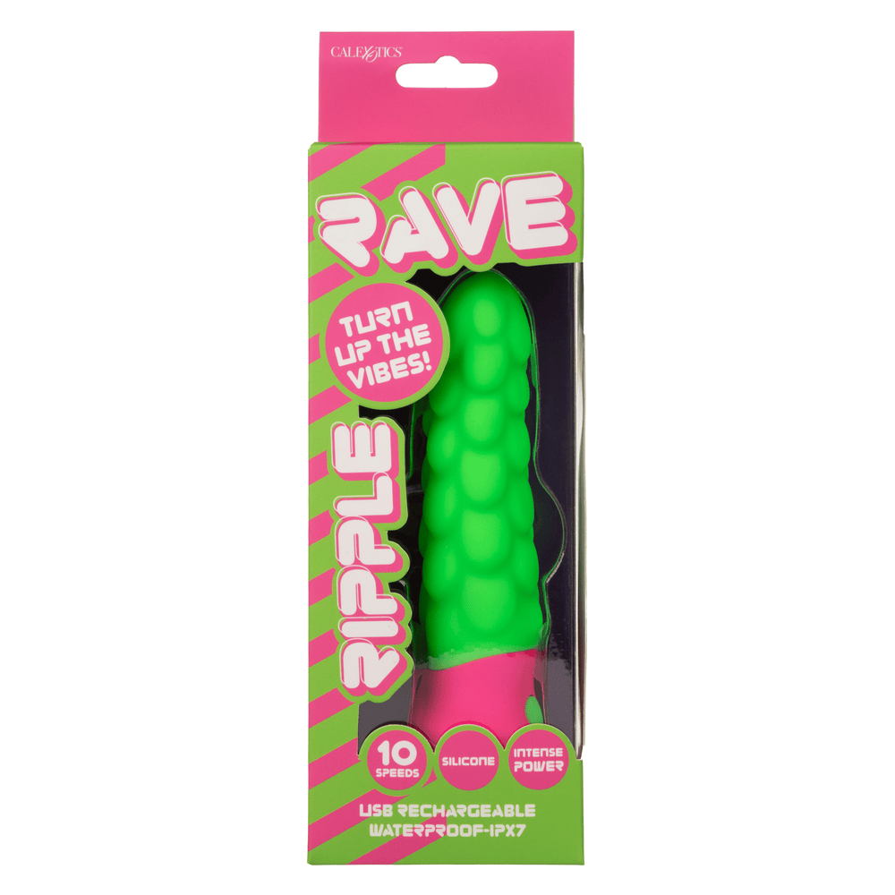 CalExotics Rave Ripple Textured Vibrator box – front view