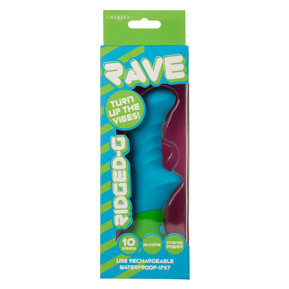 CalExotics Rave Ridged-G G-Spot Vibrator box – front view