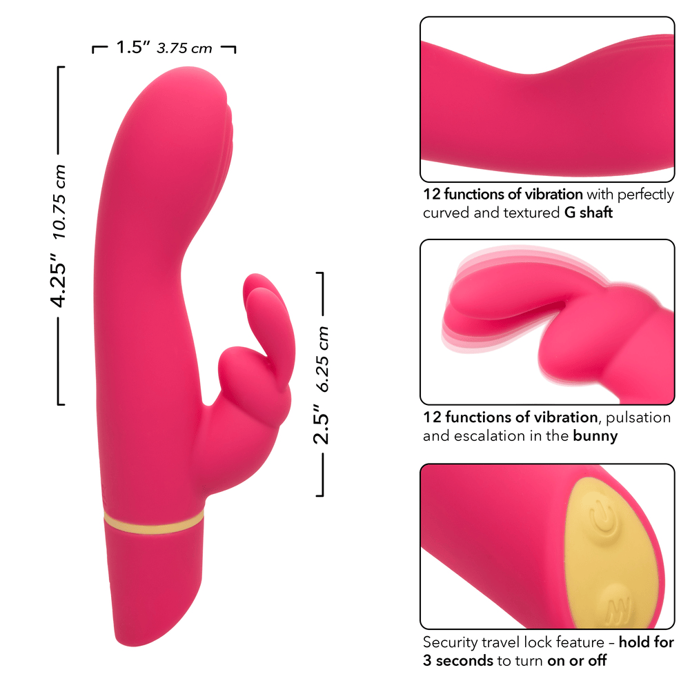 CalExotics Love Bunny Vibrating G Bunny Rabbit Vibrator product dimensions