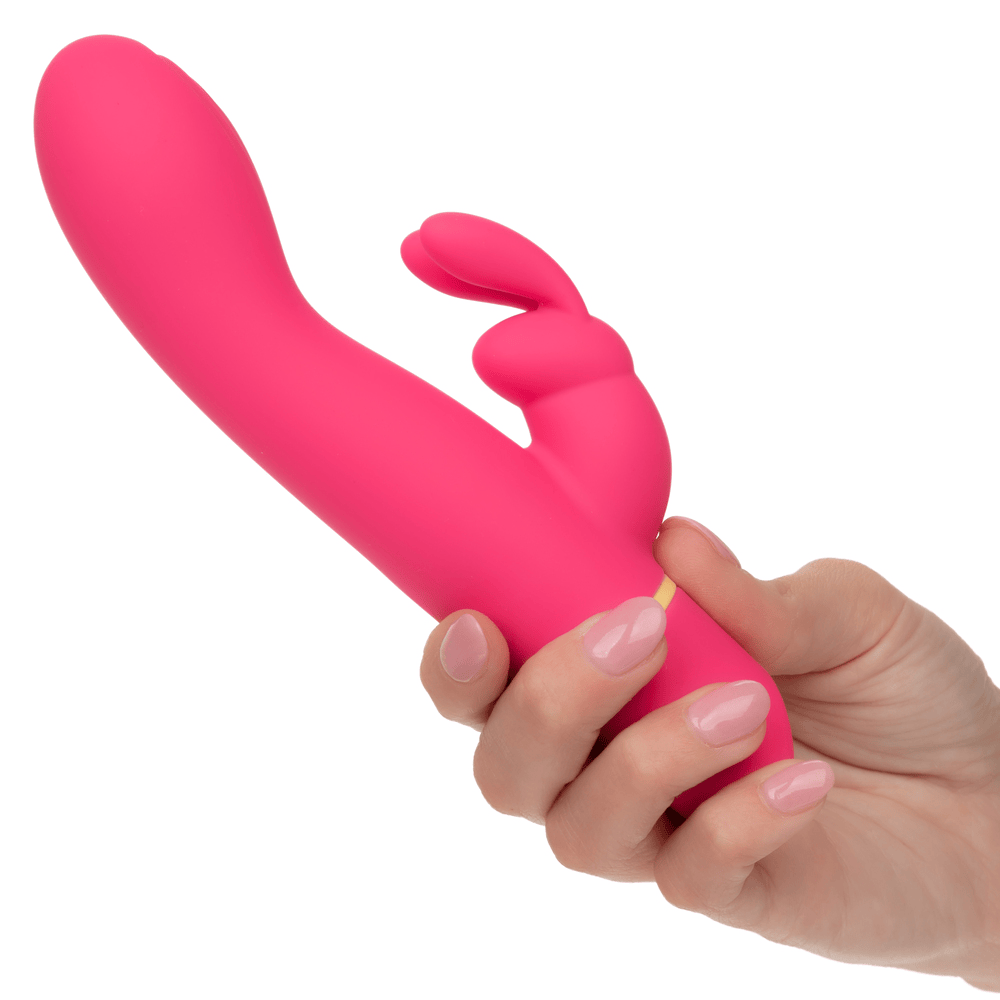 CalExotics Love Bunny Vibrating G Bunny Rabbit Vibrator in woman's hand