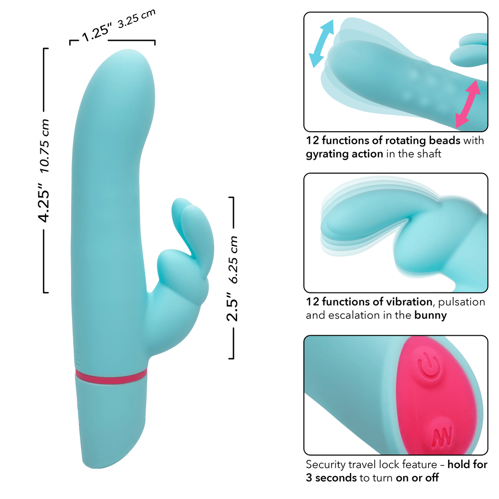 CalExotics Love Bunny Rotating Bunny Rabbit Vibrator product dimensions