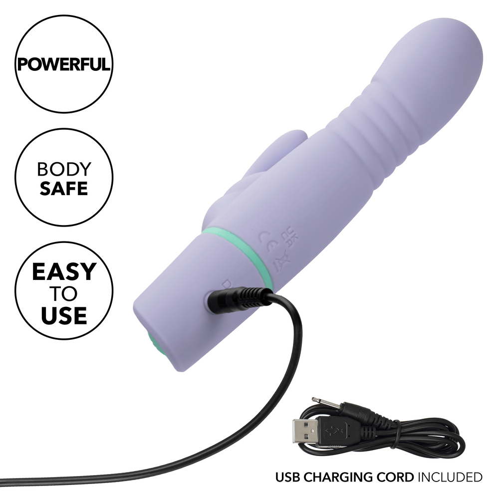 CalExotics Love Bunny Thrusting Bunny Rabbit Vibrator with power cord plugged in