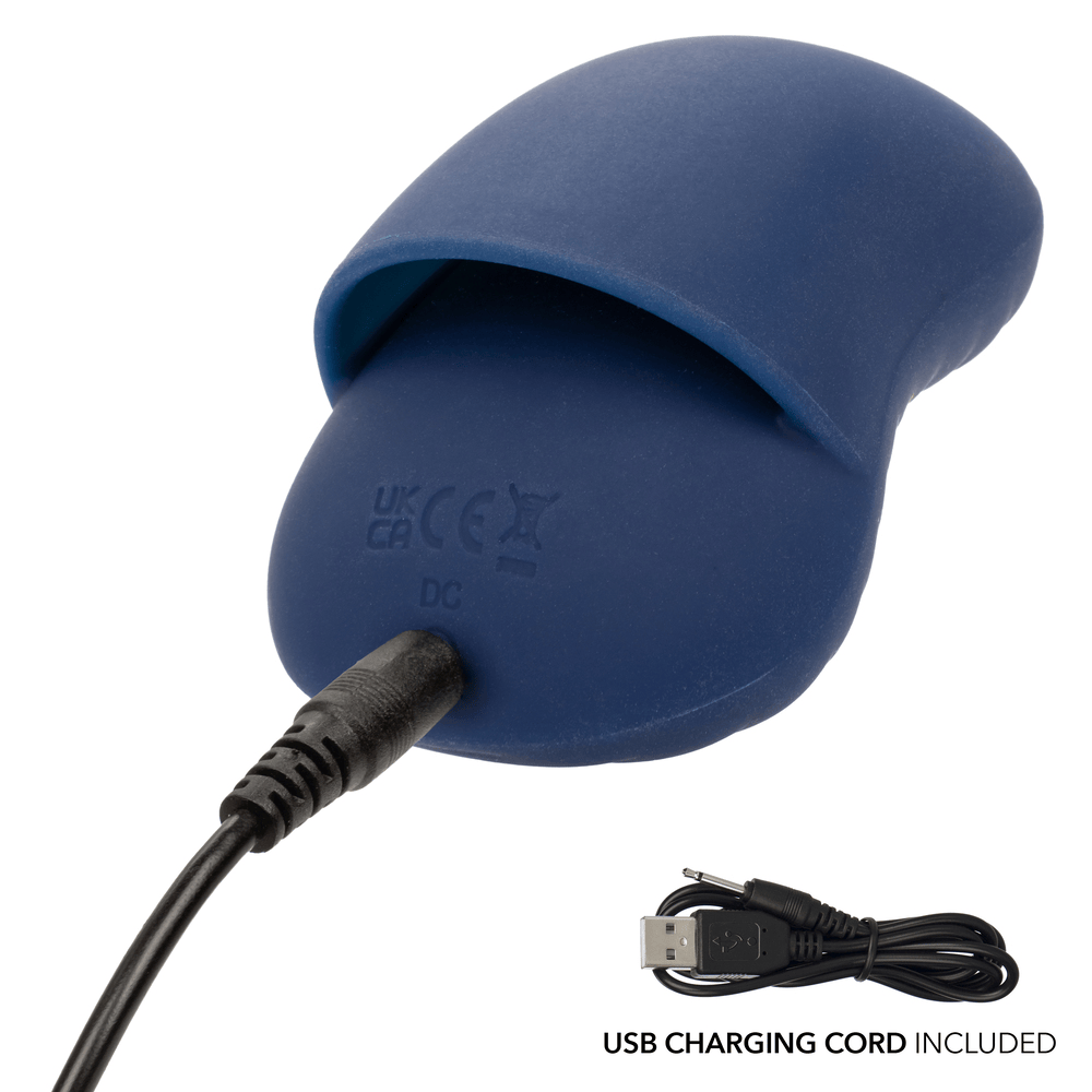 CalExotics Cashmere Dual Finger Massager with power cord plugged in