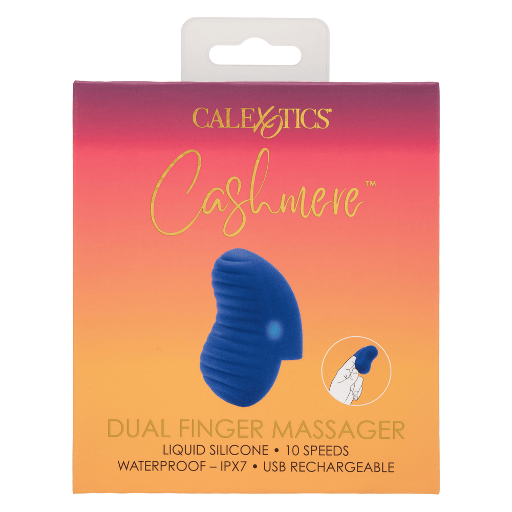 CalExotics Cashmere Dual Finger Massager box – front view