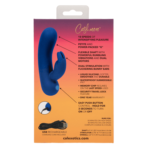 CalExotics Cashmere Silk Bunny Rabbit Vibrator box – rear view