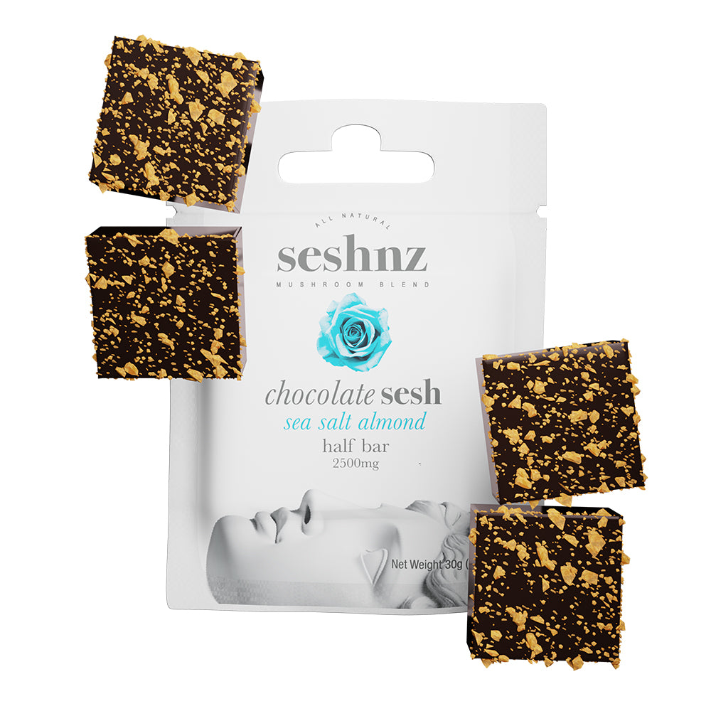 CHOCOLATE HALF BAR - 2500 MG - SEA SALT ALMOND (15)
