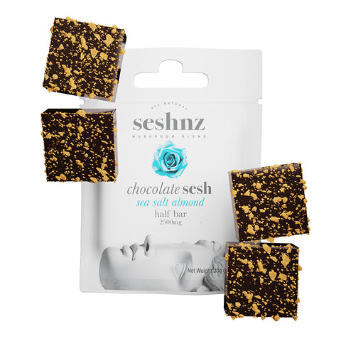 CHOCOLATE HALF BAR - 2500 MG - SEA SALT ALMOND (15)