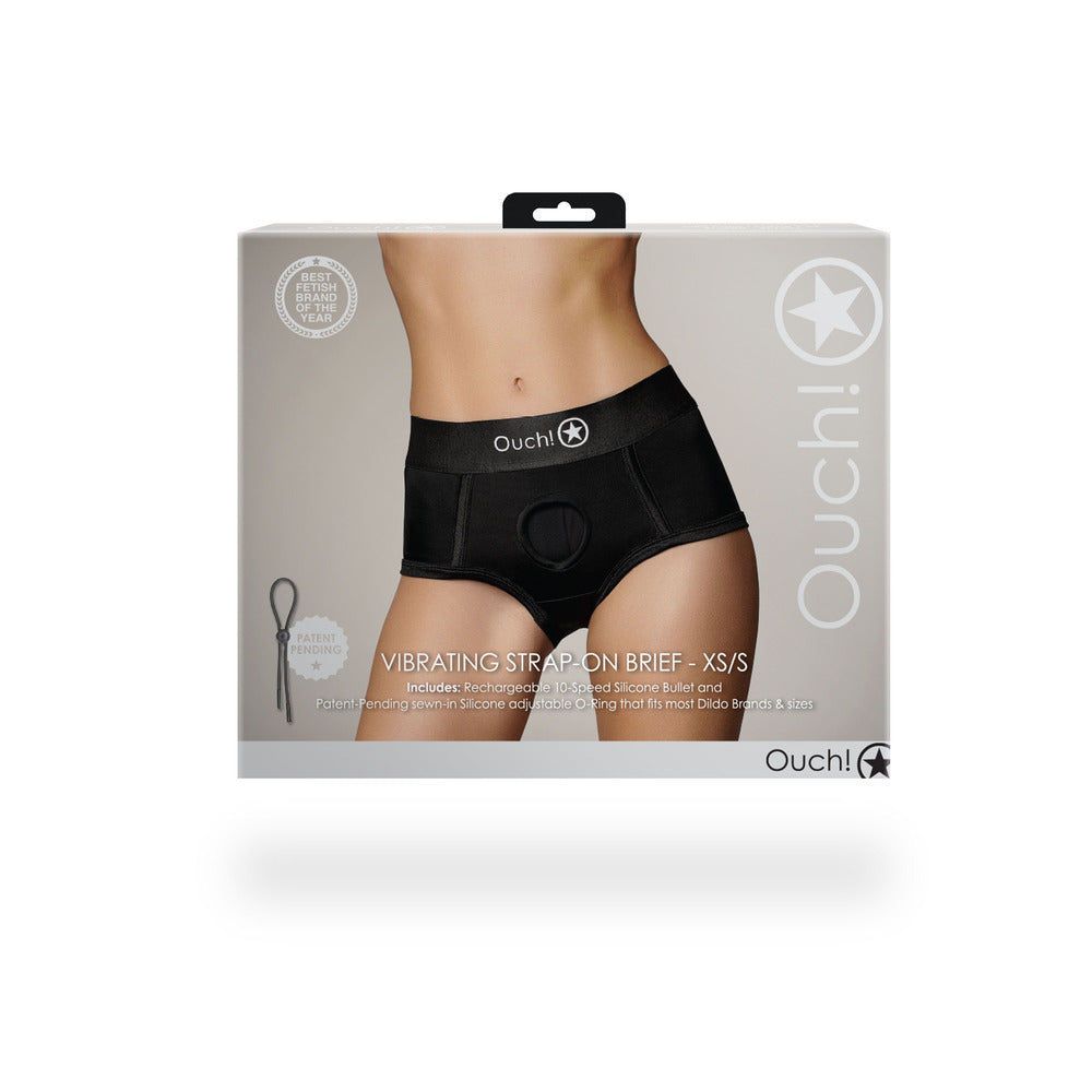 VIBRATING STRAP-ON BRIEF - XS/S