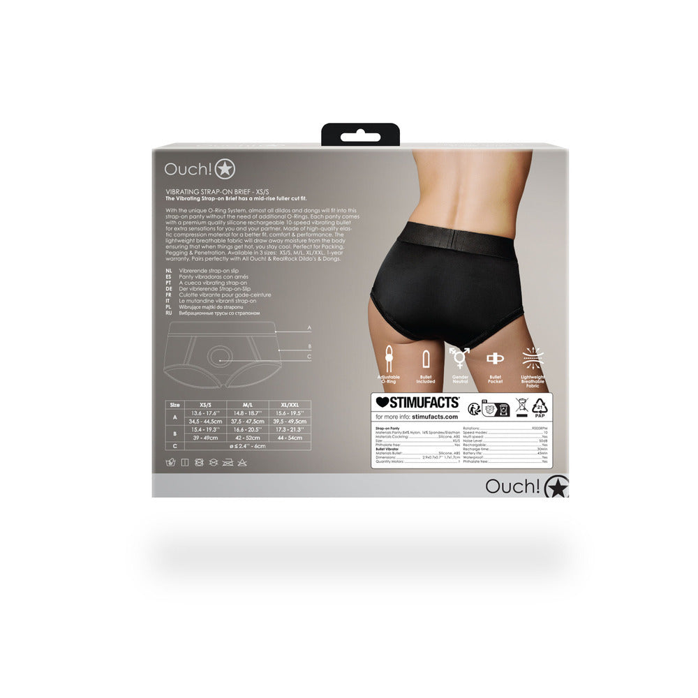 VIBRATING STRAP-ON BRIEF - XS/S