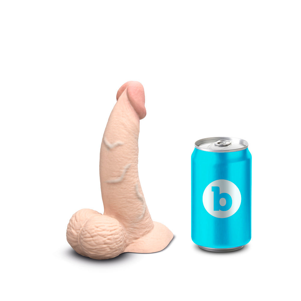 SLIPSKIN SILICONE DILDO 6.5\" CURVED - CREAM