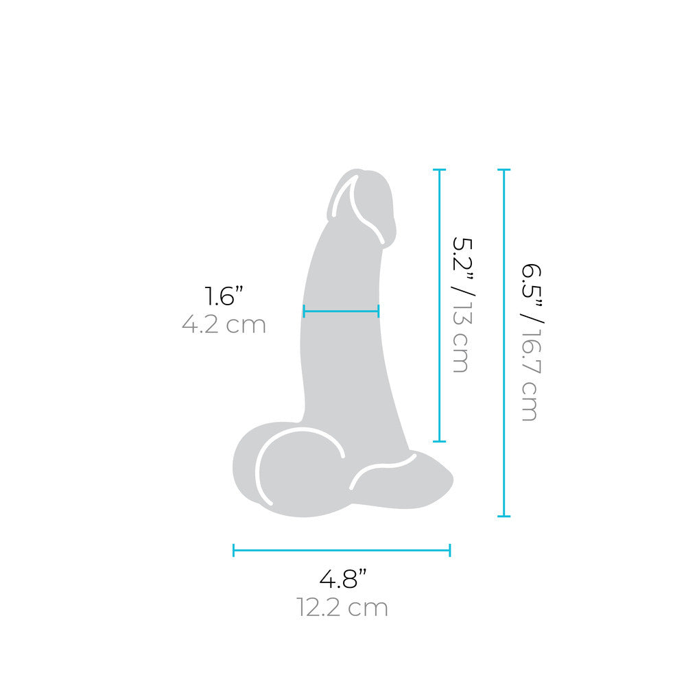 SLIPSKIN SILICONE DILDO 6.5\" CURVED - MOCHA
