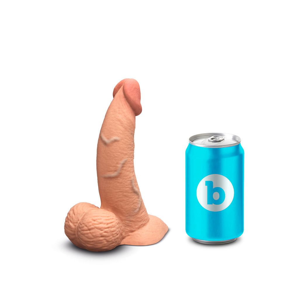 SLIPSKIN SILICONE DILDO 6.5\" CURVED - MOCHA