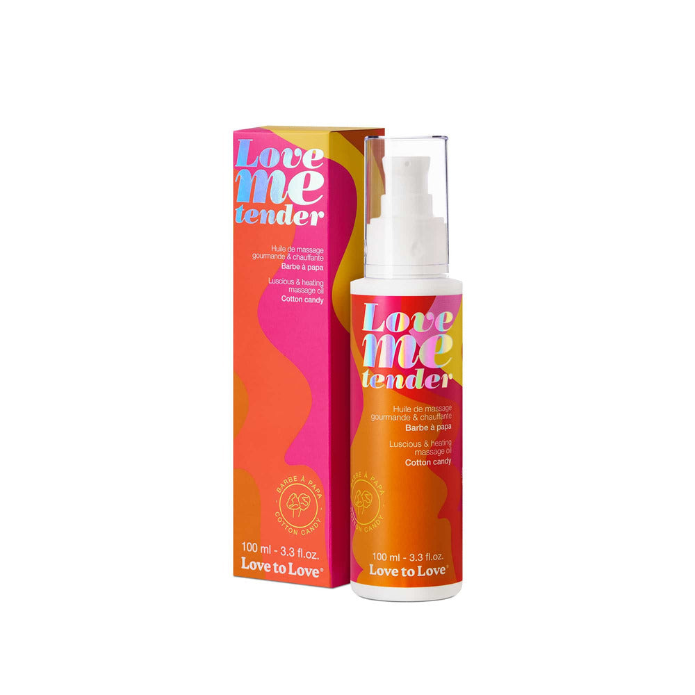 LOVE ME TENDER WARMING + FLAVORED MASSAGE OIL - COTTON CANDY