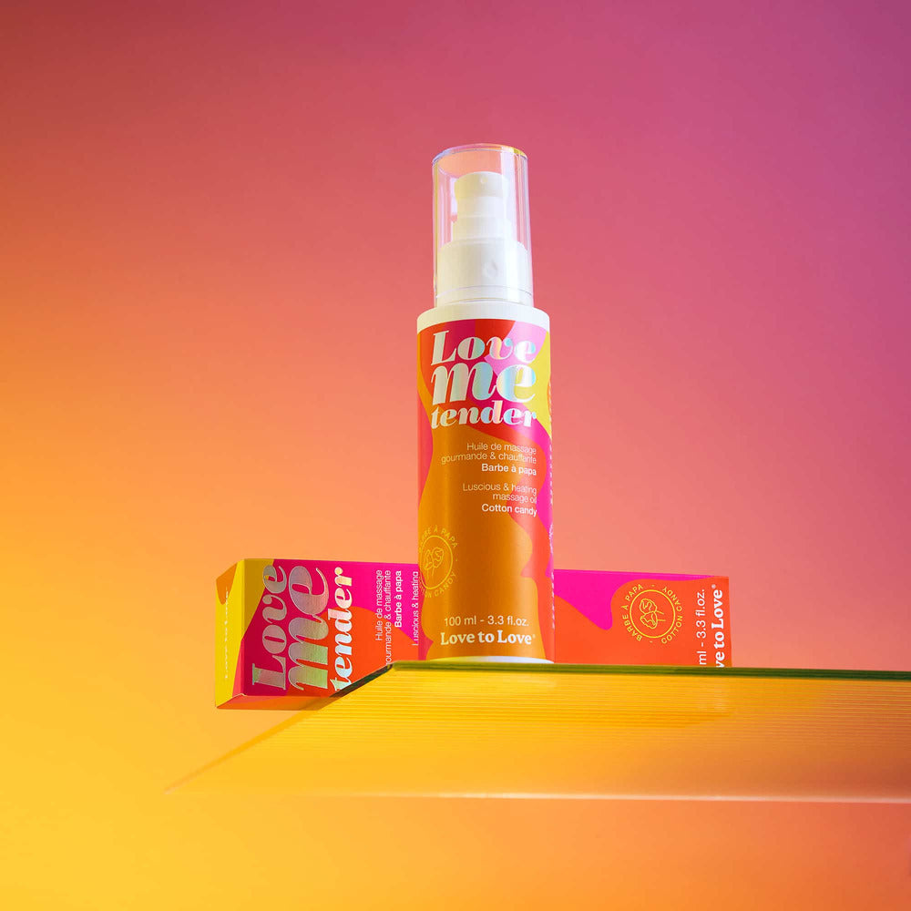 LOVE ME TENDER WARMING + FLAVORED MASSAGE OIL - COTTON CANDY