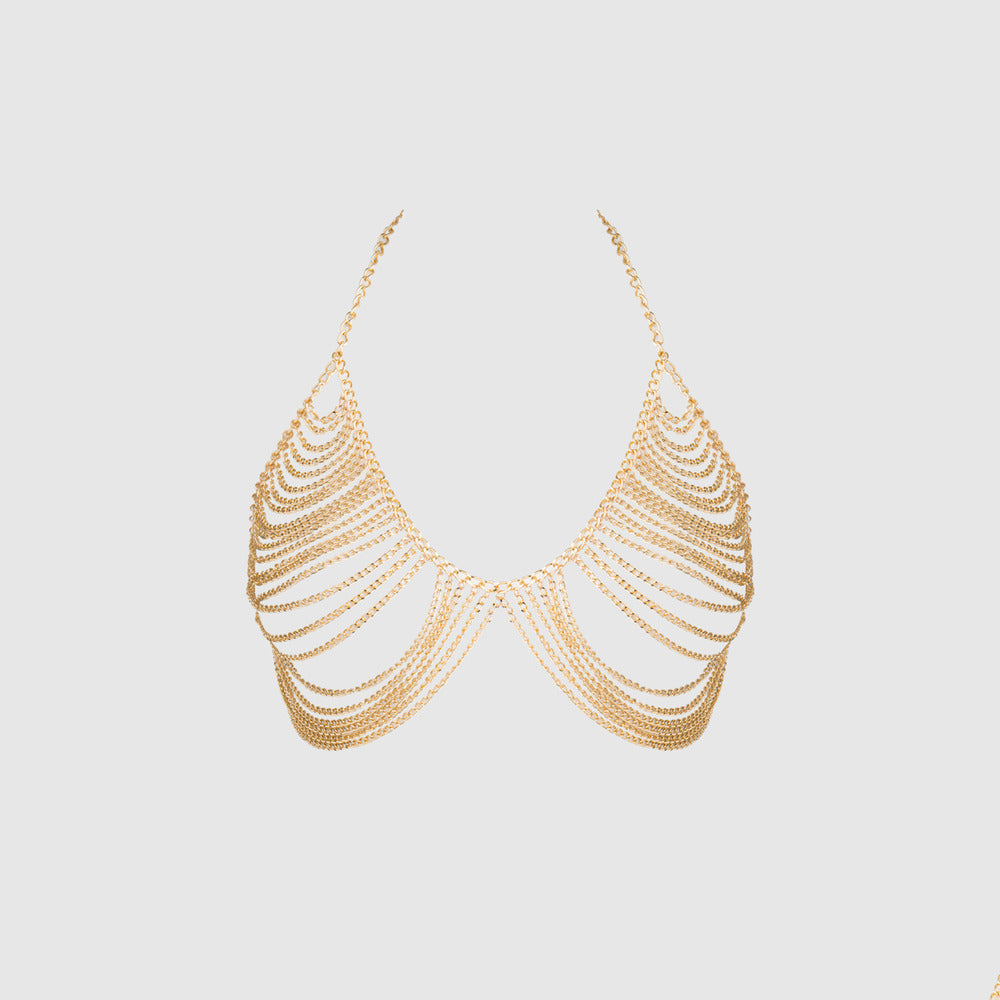 CHAIN DRAPE BRALETTE