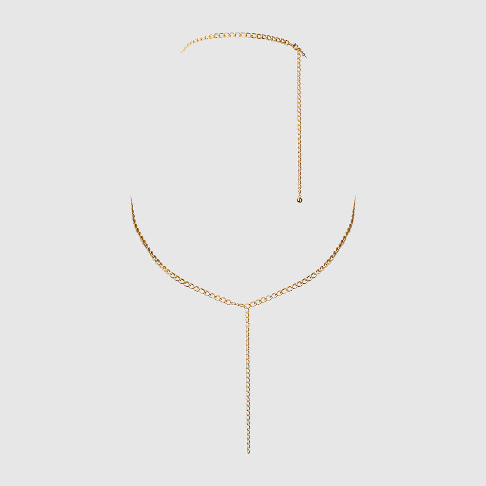 PEARL & CHAIN DRAPED BRALETTE