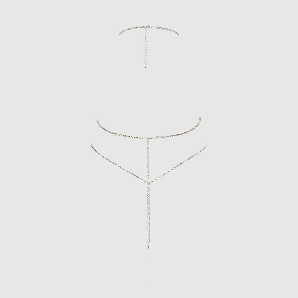 RHINESTONE PLUNGE CAMI