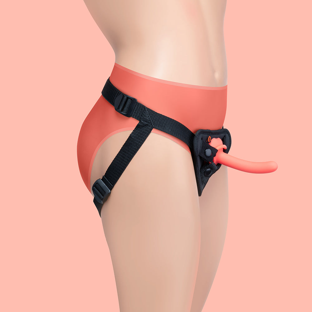 BEGINNERS STRAP-ON HARNESS SET W/ 5\" SILICONE DILDO