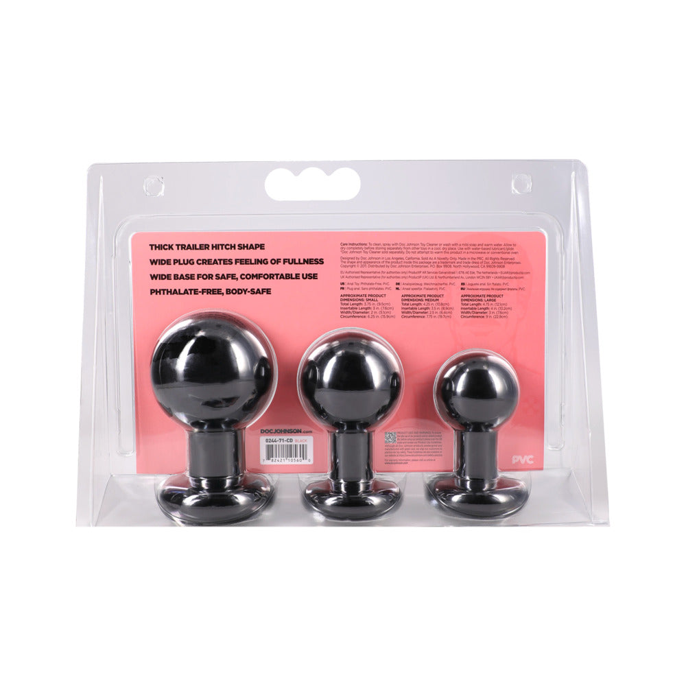 THE CLASSIC ROUND BUTT PLUG - 3 PIECE SET