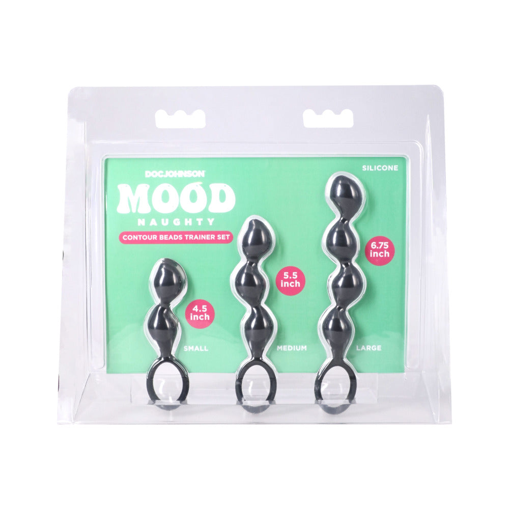 NAUGHTY CONTOUR BEADS TRAINER SET - BLACK