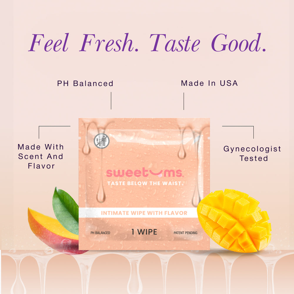FLAVORED INTIMATE WIPES - MANGO