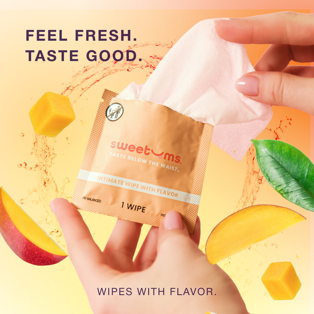 FLAVORED INTIMATE WIPES - MANGO
