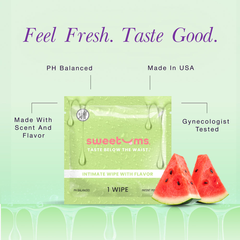 FLAVORED INTIMATE WIPES - WATERMELON