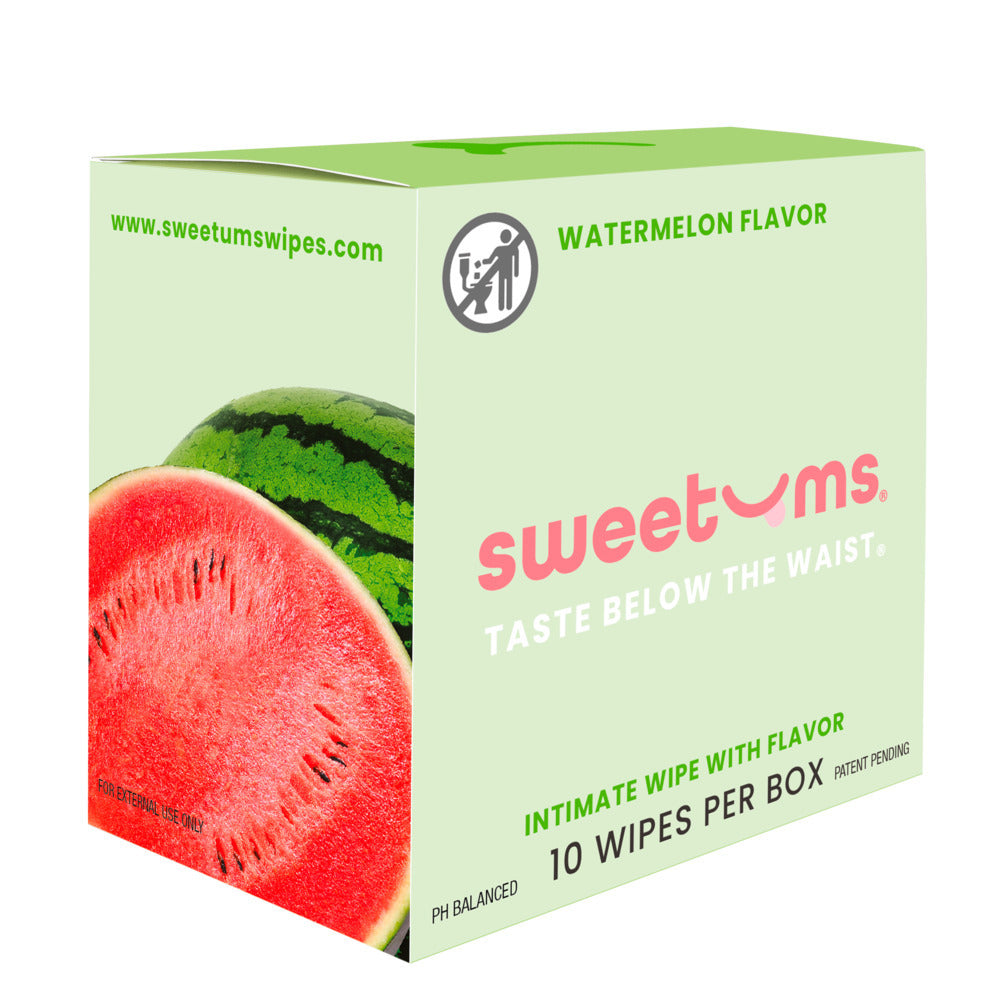 FLAVORED INTIMATE WIPES - WATERMELON