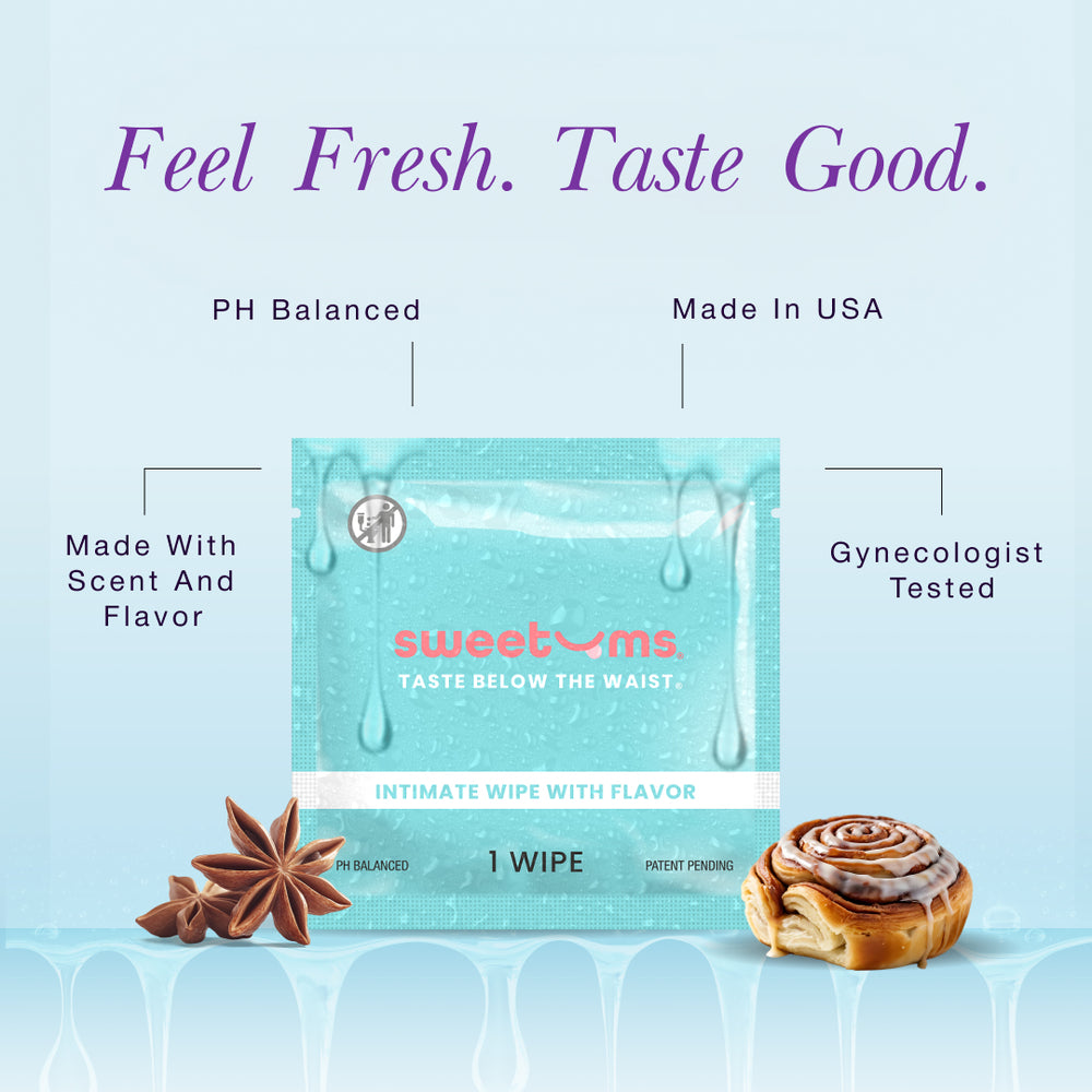 FLAVORED INTIMATE WIPES - CINNAMON BUN