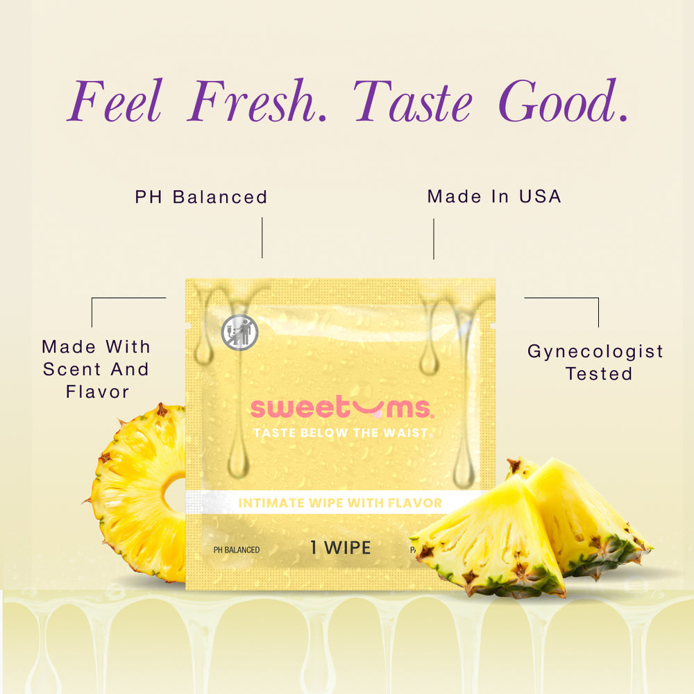 FLAVORED INTIMATE WIPES - PINA COLADA