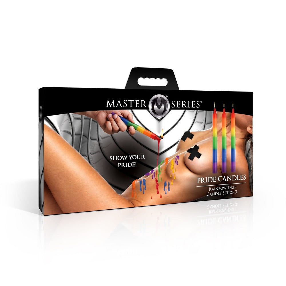 PRIDE CANDLES RAINBOW DRIP CANDLE SET OF 3