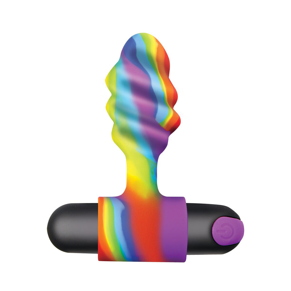 VIBRATING RAINBOW BUTT PLUG