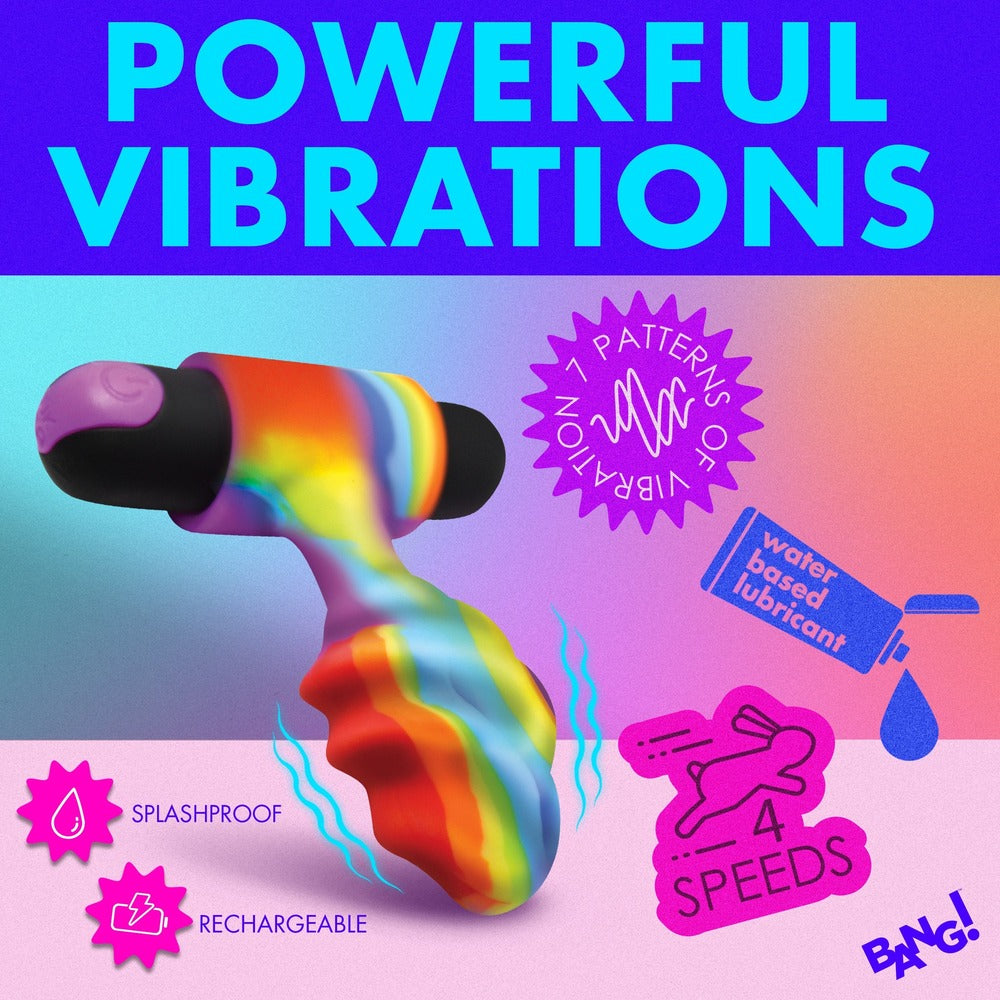 VIBRATING RAINBOW BUTT PLUG