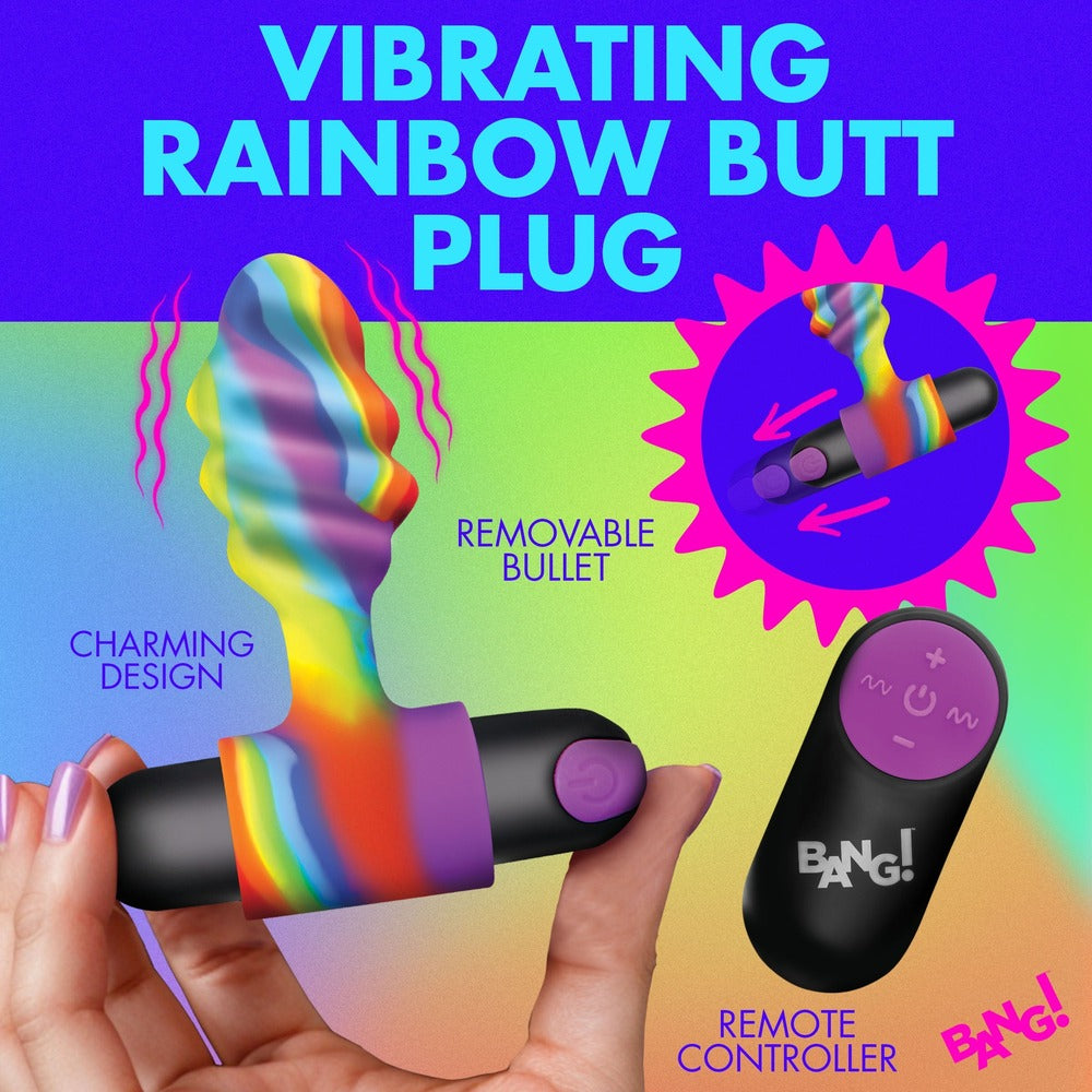 VIBRATING RAINBOW BUTT PLUG
