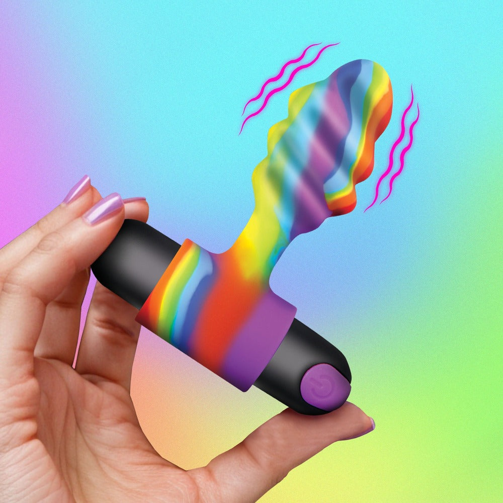 VIBRATING RAINBOW BUTT PLUG