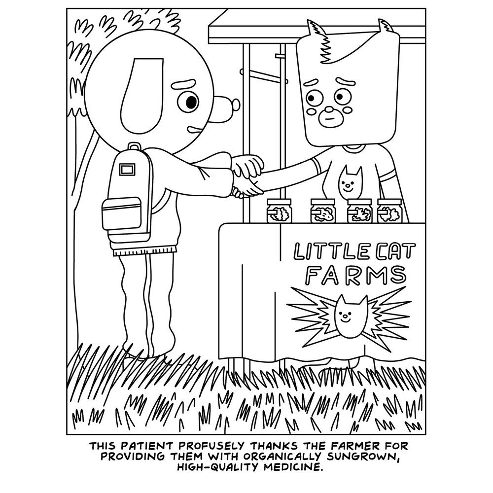 A VISIT TO THE CANNABIS FARM COLORING BOOK