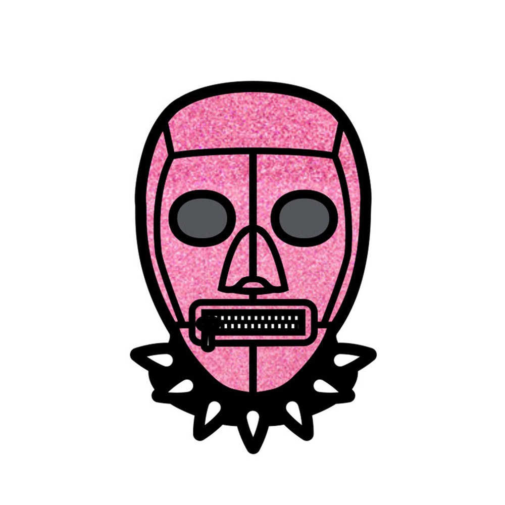 BONDAGE MASK PIN: PINK
